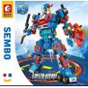 SEMBO 103309 103310 103311 103312 103313 103314 103315 103308 non  IRON MECHA NGƯỜI BẢO VỆ THÀNH PHỐ bộ đồ chơi xếp lắp ráp ghép mô hình Transformers MECHA OF STEEL Robot Đại Chiến Người Máy Biến Hình 479 khối