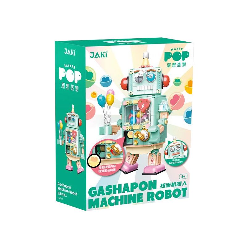 JAKI JK8218 8218 JK8219 8219 non  NGƯỜI MÁY GACHA bộ đồ chơi xếp lắp ráp ghép mô hình CASHAPON MACHINE ROBOT