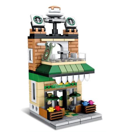 PanlosBrick 657047 Panlos Brick 657047 non  QUÁN CÀ PHÊ bộ đồ chơi xếp lắp ráp ghép mô hình 236 khối