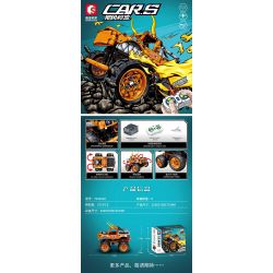 SEMBO 701912C non  XE TẢI QUÁI VẬT ĐIỀU KHIỂN TỪ XA HUOLI MAD BULL bộ đồ chơi xếp lắp ráp ghép mô hình CAR.S 573 khối