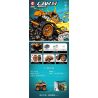 SEMBO 701912C non  XE TẢI QUÁI VẬT ĐIỀU KHIỂN TỪ XA HUOLI MAD BULL bộ đồ chơi xếp lắp ráp ghép mô hình CAR.S 573 khối