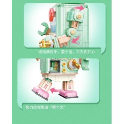 JAKI JK8218 8218 JK8219 8219 non  NGƯỜI MÁY GACHA bộ đồ chơi xếp lắp ráp ghép mô hình CASHAPON MACHINE ROBOT