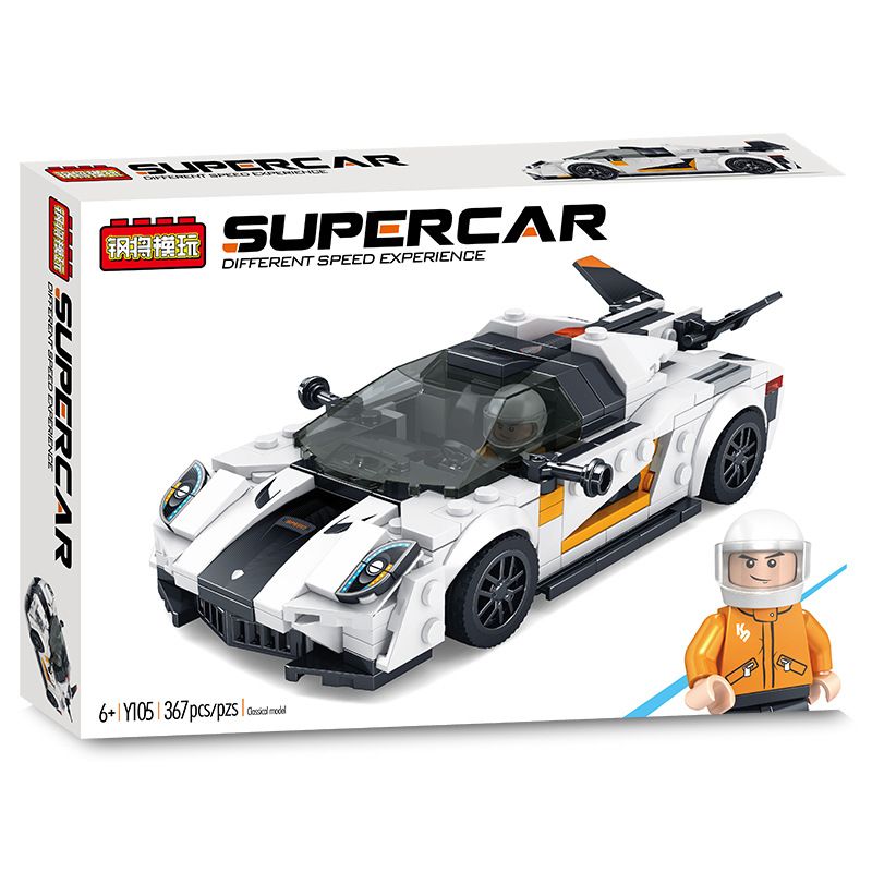 STEEL GENERALS Y105 non Lego XE 8 Ô VUÔNG KOENIGSEGG bộ đồ chơi xếp lắp ráp ghép mô hình 367 khối