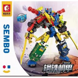 SEMBO 103284 103285 103286 103287 103288 103289 103290 103291 non  GIÁP THÉP CHỈ HUY 8 KẾT HỢP bộ đồ chơi xếp lắp ráp ghép mô hình Transformers MECHA OF STEEL Robot Đại Chiến Người Máy Biến Hình 766 khối