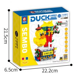 SEMBO 708991C non  PRESTIGUKU VỊT NHỎ VÀNG THÔNG MINH CUNG ĐIỆN bộ đồ chơi xếp lắp ráp ghép mô hình PANCOAT COURT DUCK 359 khối