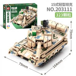 SEMBO 203111 non  XE TĂNG HẠNG NHẸ KIỂU 15 bộ đồ chơi xếp lắp ráp ghép mô hình Military Army TYPE 15 LIGHT TANK Quân Sự Bộ Đội 323 khối