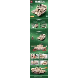 SEMBO 203111 non  XE TĂNG HẠNG NHẸ KIỂU 15 bộ đồ chơi xếp lắp ráp ghép mô hình Military Army TYPE 15 LIGHT TANK Quân Sự Bộ Đội 323 khối