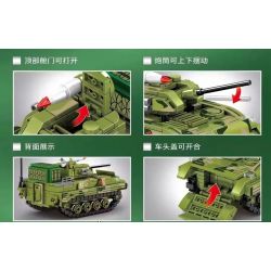 SEMBO 203112 non  XE CHIẾN ĐẤU ĐỔ BỘ ĐƯỜNG KHÔNG ZBD-03 bộ đồ chơi xếp lắp ráp ghép mô hình Military Army ZBD-03 AIRBORNE ARMORED IFV Quân Sự Bộ Đội 324 khối