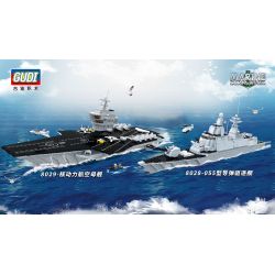 GUDI 8029 non  TÀU SÂN BAY LÁI MÁY bộ đồ chơi xếp lắp ráp ghép mô hình Military Army AIRCRAFT CARRIER CHINA NUCLEAR-POWERED Quân Sự Bộ Đội 2862 khối