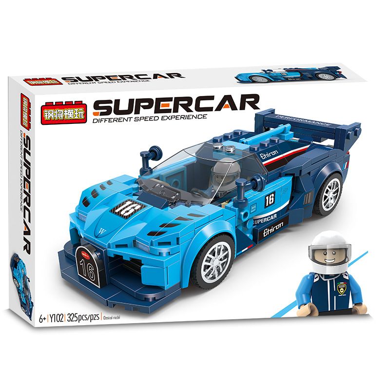 STEEL GENERALS Y102 non Lego SIÊU XE BUGATTI bộ đồ chơi xếp lắp ráp ghép mô hình 325 khối