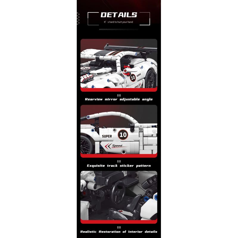 MOYU BLOCK MY88317 88317 non  XE THỂ THAO NÉ TRÁNH VIPER tỷ lệ 1:14 bộ đồ chơi xếp lắp ráp ghép mô hình 1060 khối