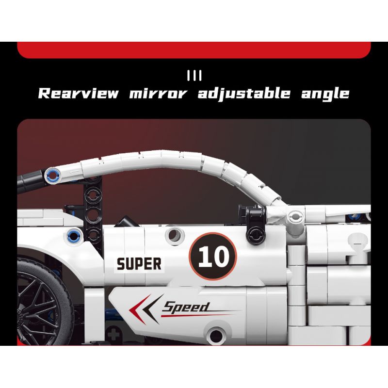 MOYU BLOCK MY88317 88317 non  XE THỂ THAO NÉ TRÁNH VIPER tỷ lệ 1:14 bộ đồ chơi xếp lắp ráp ghép mô hình 1060 khối