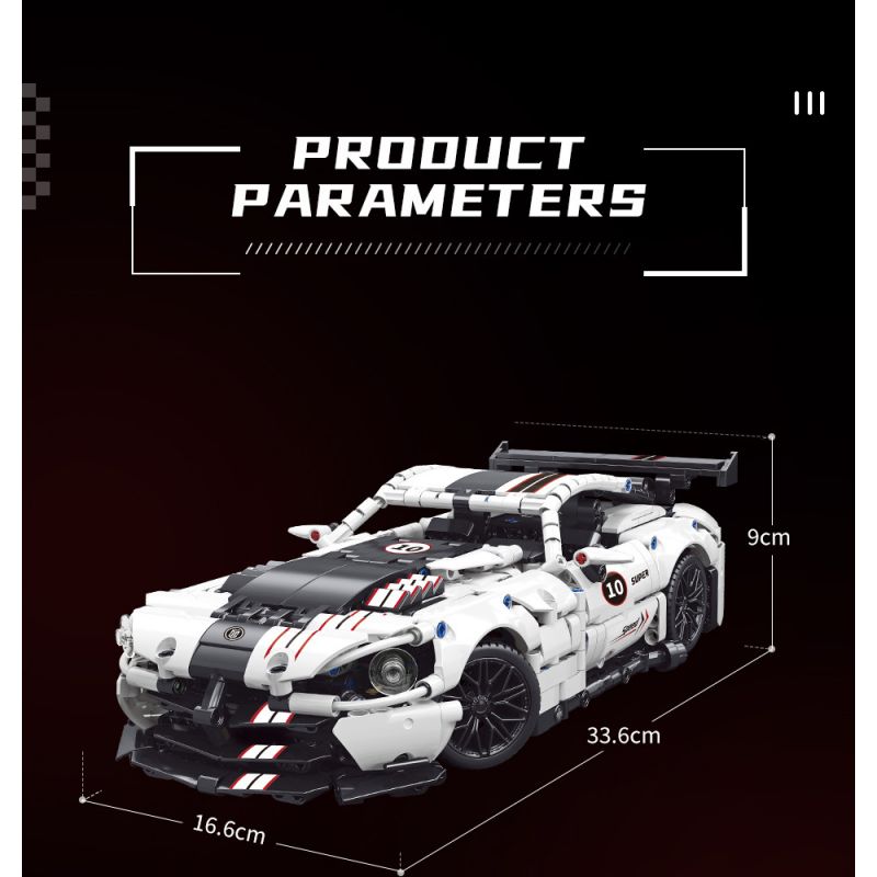 MOYU BLOCK MY88317 88317 non  XE THỂ THAO NÉ TRÁNH VIPER tỷ lệ 1:14 bộ đồ chơi xếp lắp ráp ghép mô hình 1060 khối