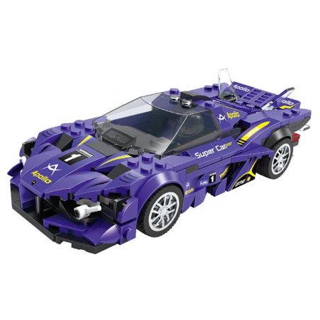 STEEL GENERALS Y101 non  XE 8 Ô VUÔNG APOLLO bộ đồ chơi xếp lắp ráp ghép mô hình 351 khối