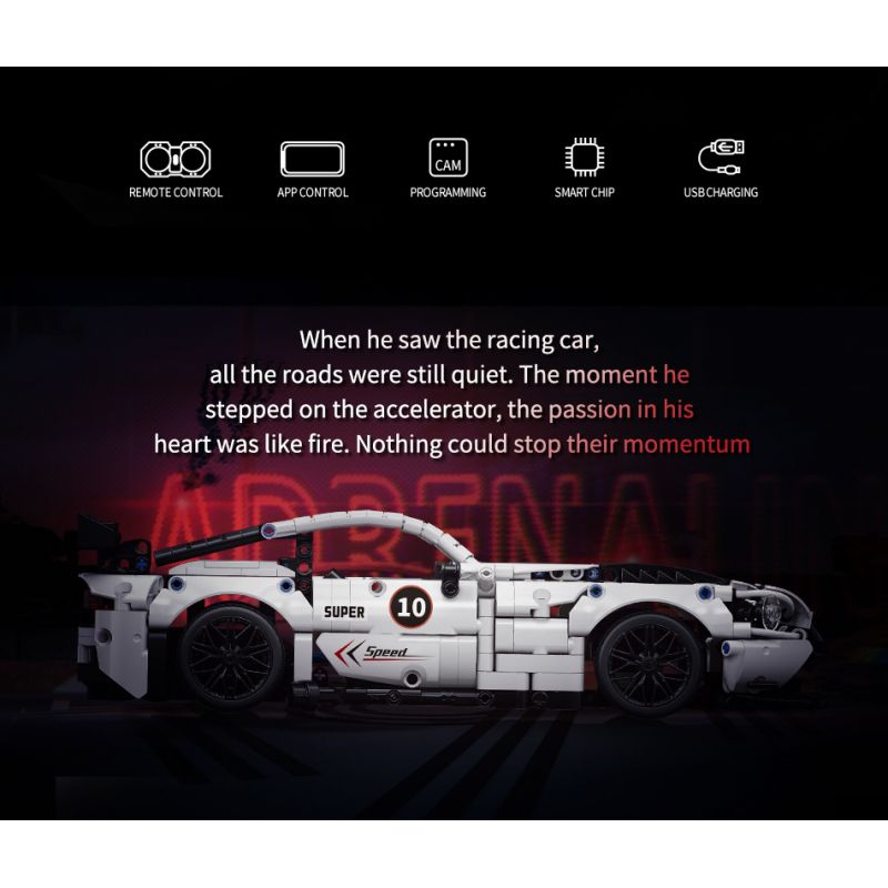 MOYU BLOCK MY88317 88317 non  XE THỂ THAO NÉ TRÁNH VIPER tỷ lệ 1:14 bộ đồ chơi xếp lắp ráp ghép mô hình 1060 khối