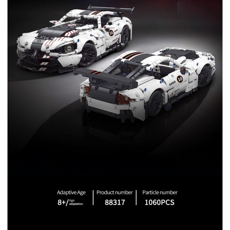 MOYU BLOCK MY88317 88317 non  XE THỂ THAO NÉ TRÁNH VIPER tỷ lệ 1:14 bộ đồ chơi xếp lắp ráp ghép mô hình 1060 khối