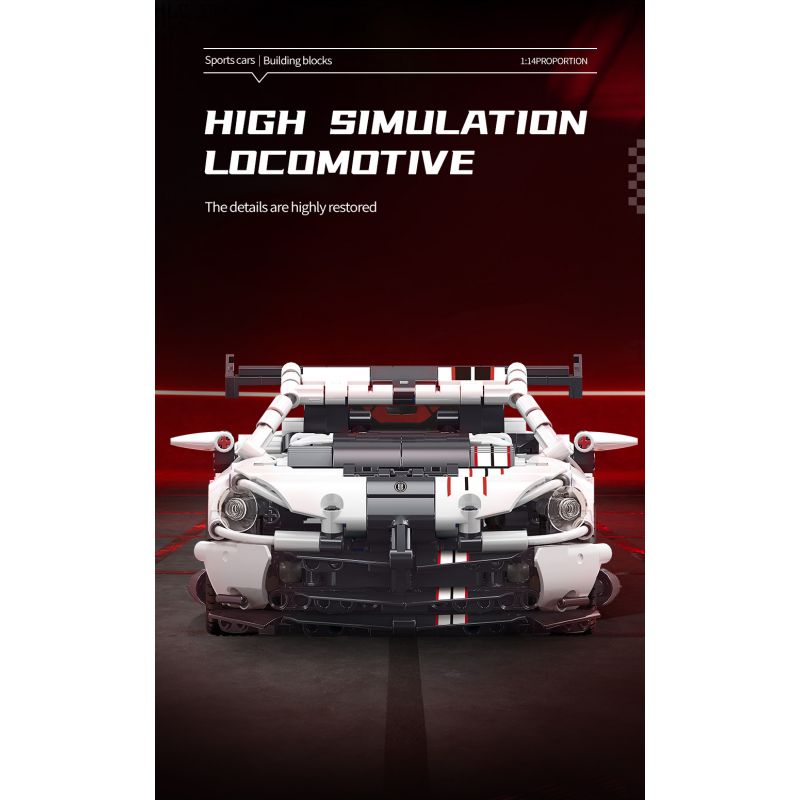 MOYU BLOCK MY88317 88317 non  XE THỂ THAO NÉ TRÁNH VIPER tỷ lệ 1:14 bộ đồ chơi xếp lắp ráp ghép mô hình 1060 khối