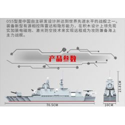 GUDI 8028 non  055 TÊN CƯỚP LỬA bộ đồ chơi xếp lắp ráp ghép mô hình Military Army DESTOYER CHINA TYPE 055 Quân Sự Bộ Đội 1003 khối