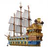 REOBRIX 66011 non  HMS MẶT TRỜI bộ đồ chơi xếp lắp ráp ghép mô hình Pirates Of The Caribbean THE ROYAL FLEET SUN Cướp Biển Vùng Caribe 3162 khối