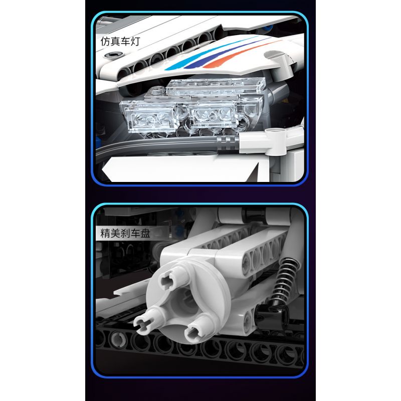 KAIYU K86112 86112 non  BMW I8S 1:10. tỷ lệ 1:10 bộ đồ chơi xếp lắp ráp ghép mô hình  Kỹ Thuật Công Nghệ Cao Mô Hình Phương Tiện 2110 khối