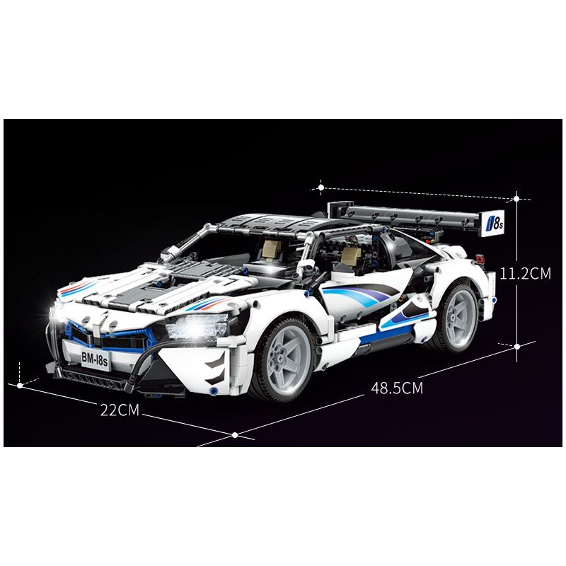 KAIYU K86112 86112 non  BMW I8S 1:10. tỷ lệ 1:10 bộ đồ chơi xếp lắp ráp ghép mô hình  Kỹ Thuật Công Nghệ Cao Mô Hình Phương Tiện 2110 khối