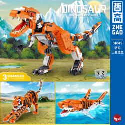 ZHEGAO 01045 non  KHỦNG LONG BA LẦN THAY ĐỔI HÌNH DẠNG bộ đồ chơi xếp lắp ráp ghép mô hình Dino DINOSAUR 1030 khối ZHEGAO 01045 non  KHỦNG LONG BA LẦN THAY ĐỔI HÌNH DẠNG bộ đồ chơi xếp lắp ráp ghép mô hình Dino DINOSAUR 1030 khối
