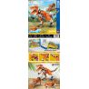 ZHEGAO 01045 non  KHỦNG LONG BA LẦN THAY ĐỔI HÌNH DẠNG bộ đồ chơi xếp lắp ráp ghép mô hình Dino DINOSAUR 1030 khối