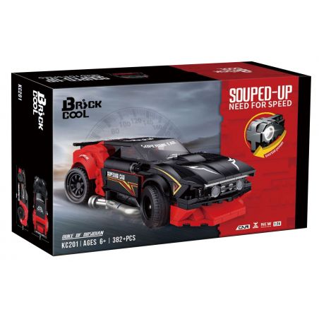 BRICKCOOL KC201 non  NỔ MÌN DUKE OF BLACK tỷ lệ 1:24 bộ đồ chơi xếp lắp ráp ghép mô hình Racers SOUPED-UP DUKE OF OBSIDIAN Đua Tốc Độ 382 khối