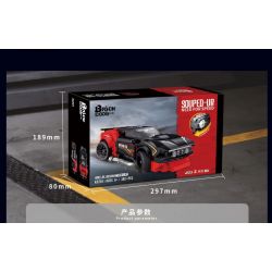 BRICKCOOL KC201 non  NỔ MÌN DUKE OF BLACK tỷ lệ 1:24 bộ đồ chơi xếp lắp ráp ghép mô hình Racers SOUPED-UP DUKE OF OBSIDIAN Đua Tốc Độ 382 khối