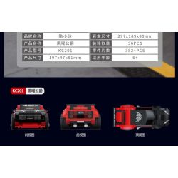 BRICKCOOL KC201 non  NỔ MÌN DUKE OF BLACK tỷ lệ 1:24 bộ đồ chơi xếp lắp ráp ghép mô hình Racers SOUPED-UP DUKE OF OBSIDIAN Đua Tốc Độ 382 khối