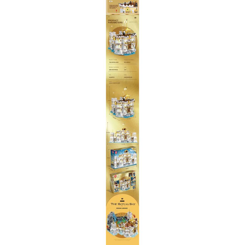 REOBRIX 66013 non  VỊNH HOÀNG GIA bộ đồ chơi xếp lắp ráp ghép mô hình Pirates Of The Caribbean THE ROYAL BAY Cướp Biển Vùng Caribe 4168 khối