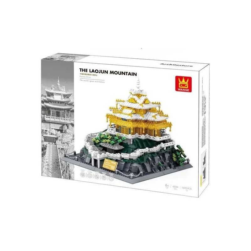 WANGE 6234 non  LẠC DƯƠNG LAO QUÂN NÚI bộ đồ chơi xếp lắp ráp ghép mô hình Buildings 1692 khối