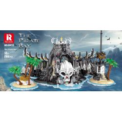REOBRIX 66012 non  VỊNH CƯỚP BIỂN bộ đồ chơi xếp lắp ráp ghép mô hình Pirates Of The Caribbean THE PIRATE BAY Cướp Biển Vùng Caribe 2960 khối