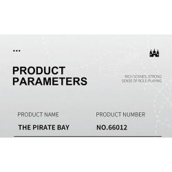 REOBRIX 66012 non  VỊNH CƯỚP BIỂN bộ đồ chơi xếp lắp ráp ghép mô hình Pirates Of The Caribbean THE PIRATE BAY Cướp Biển Vùng Caribe 2960 khối