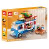 FAIR 9014 non  XE RAMEN Q DỄ THƯƠNG bộ đồ chơi xếp lắp ráp ghép mô hình KITCHEN VEHICLE 497 khối