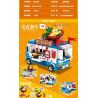 FAIR 9014 non  XE RAMEN Q DỄ THƯƠNG bộ đồ chơi xếp lắp ráp ghép mô hình KITCHEN VEHICLE 497 khối