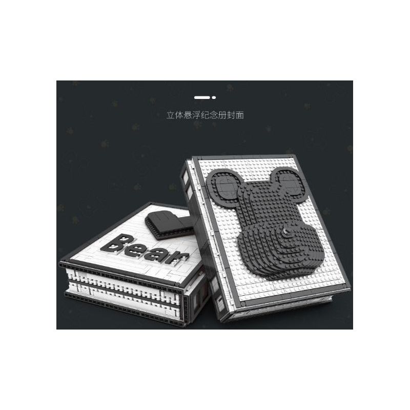 LQS 6301 non  PHIÊN BẢN SƯU TẬP GẤU BẠO LỰC bộ đồ chơi xếp lắp ráp ghép mô hình BEAR BOOK 2622 khối