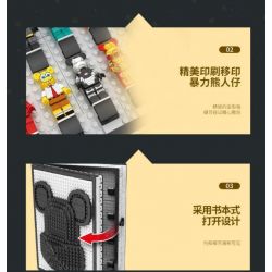 LQS 6301 non  PHIÊN BẢN SƯU TẬP GẤU BẠO LỰC bộ đồ chơi xếp lắp ráp ghép mô hình BEAR BOOK 2622 khối