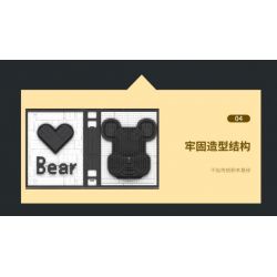 LQS 6301 non  PHIÊN BẢN SƯU TẬP GẤU BẠO LỰC bộ đồ chơi xếp lắp ráp ghép mô hình BEAR BOOK 2622 khối