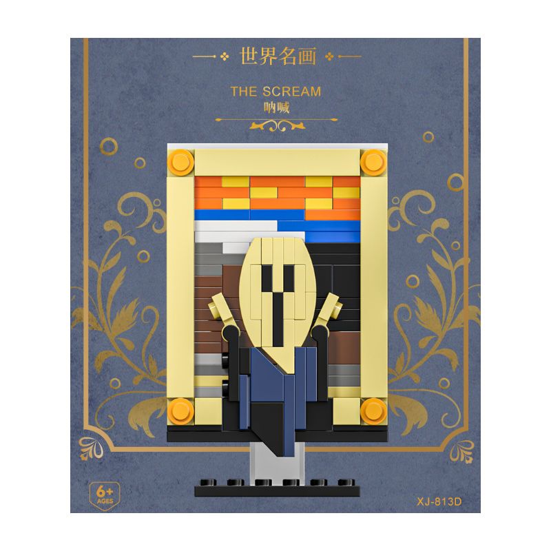XIANG JUN XJ non  10 CÔNG TRÌNH NGHỆ THUẬT HỘI HỌA NỔI TIẾNG THẾ GIỚI bộ đồ chơi xếp lắp ráp ghép mô hình THE FAMOUS PAINTING WORLD 145 khối