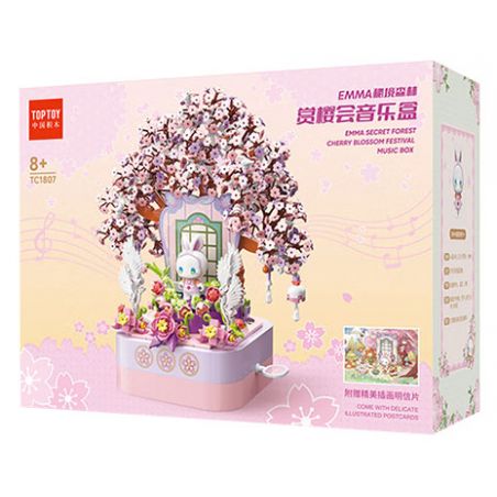 TOP TOY TC1807 1807 non  HỘP NHẠC HOA ANH ĐÀO bộ đồ chơi xếp lắp ráp ghép mô hình 700 khối