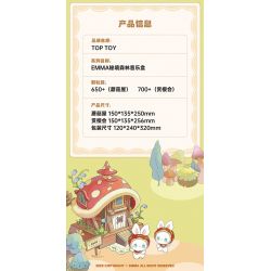 TOP TOY TC1807 1807 non  HỘP NHẠC HOA ANH ĐÀO bộ đồ chơi xếp lắp ráp ghép mô hình 700 khối