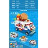 FAIR 9012 non  Q XE BURGER DỄ THƯƠNG bộ đồ chơi xếp lắp ráp ghép mô hình KITCHEN VEHICLE 497 khối