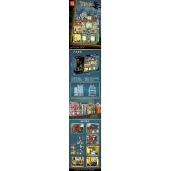 MouldKing 16040 Mould King 16040 non  HIỆU SÁCH MA THUẬT bộ đồ chơi xếp lắp ráp ghép mô hình MAGIC BOOK STORE 3468 khối