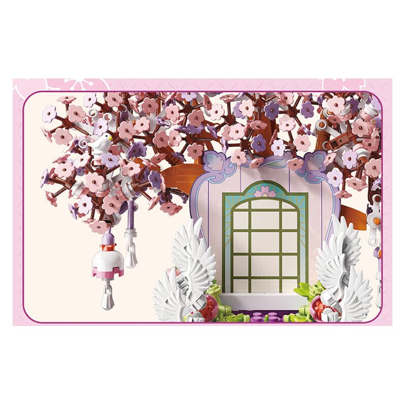 TOP TOY TC1807 1807 non  HỘP NHẠC HOA ANH ĐÀO bộ đồ chơi xếp lắp ráp ghép mô hình 700 khối