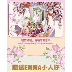 TOP TOY TC1807 1807 non  HỘP NHẠC HOA ANH ĐÀO bộ đồ chơi xếp lắp ráp ghép mô hình 700 khối