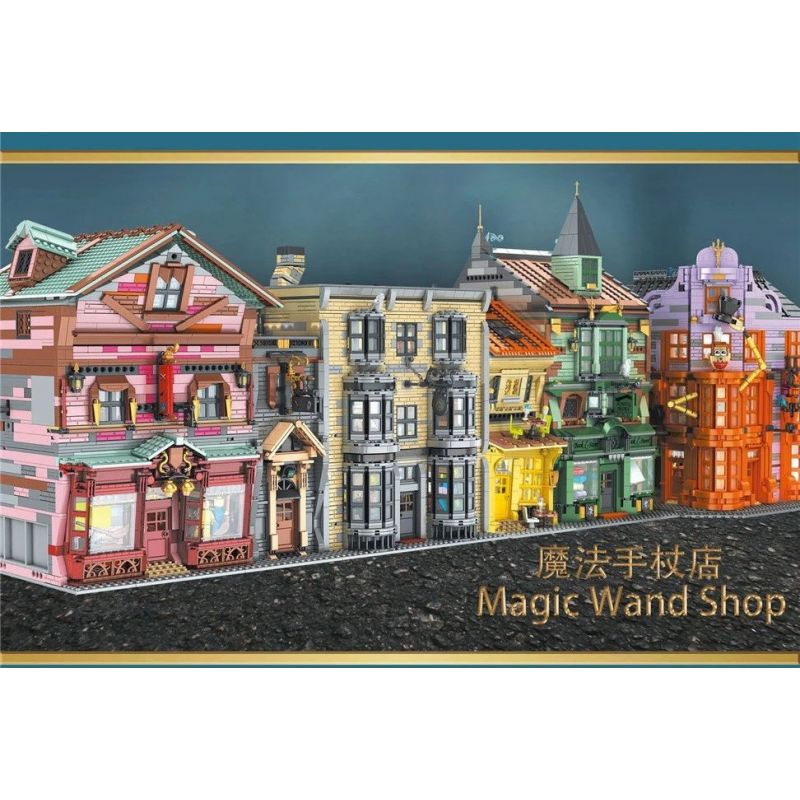 MouldKing 16038 Mould King 16038 non  MAGIC MANTE SHOP. bộ đồ chơi xếp lắp ráp ghép mô hình MAGIC WAND SHOP 3196 khối