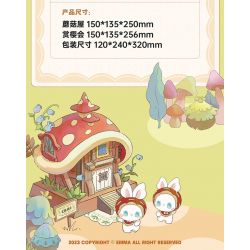 TOP TOY TC1806 1806 non  HỘP NHẠC NGÔI NHÀ NẤM bộ đồ chơi xếp lắp ráp ghép mô hình 650 khối