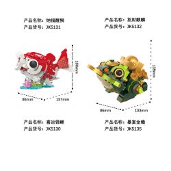 JAKI JK2022 2022 non  HỘP QUÀ THẦN THÚ SHAN HAI JING NIAN bộ đồ chơi xếp lắp ráp ghép mô hình Creator Sáng Tạo