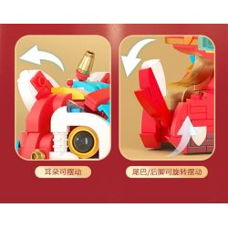 JAKI JK2022 2022 non  HỘP QUÀ THẦN THÚ SHAN HAI JING NIAN bộ đồ chơi xếp lắp ráp ghép mô hình Creator Sáng Tạo